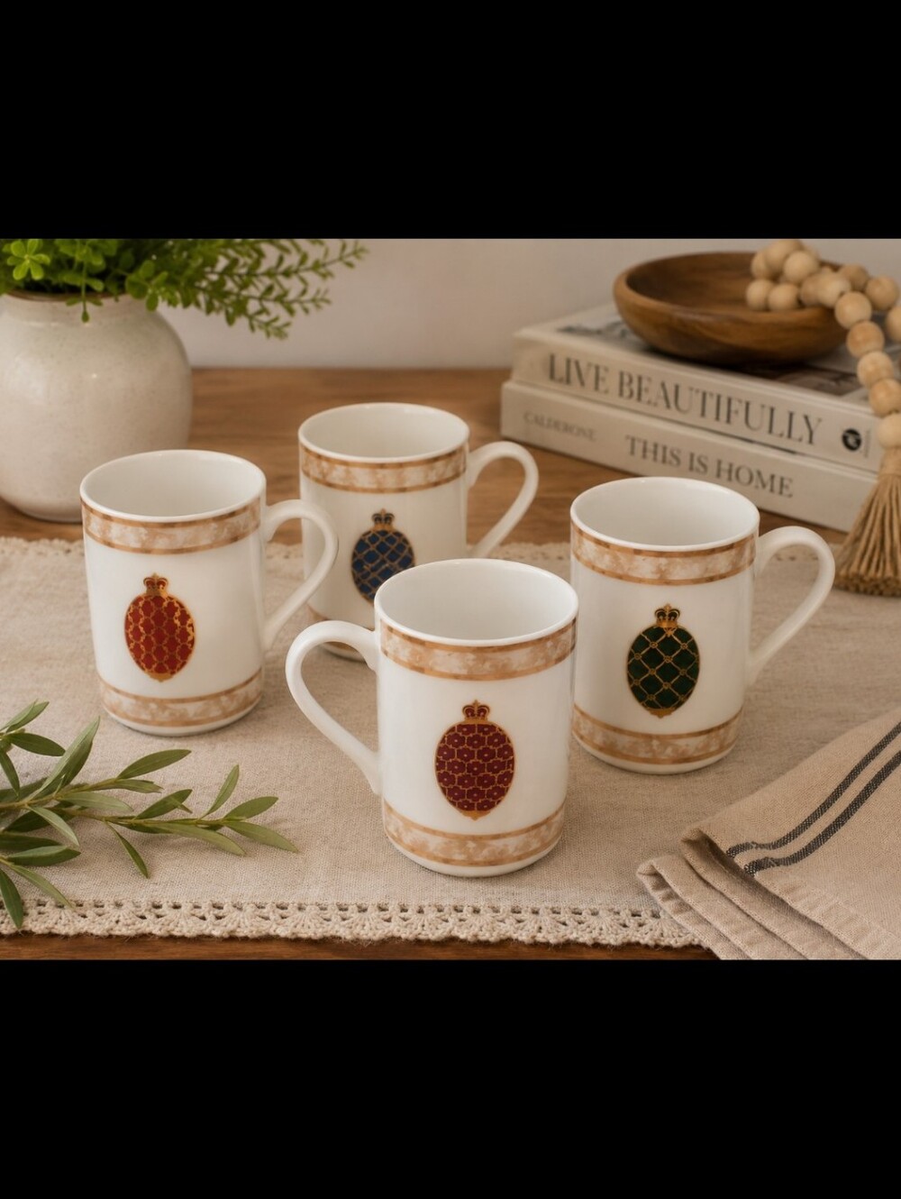Formalities Imperial Egg Collwction by baum bros. Mug Set 4